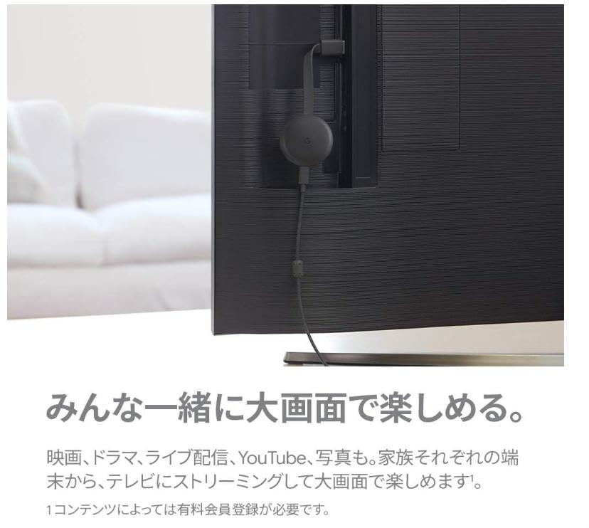 techno life Google Chromecast 第3世代 2K対応 チャコール GA00439-JP マイクロファイバークロスセット