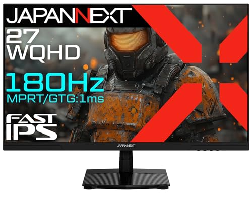 JAPANNEXT 27インチ FAST IPSパネル搭載 180Hz対応 WQHD(2560x1440)解像度 ゲーミングモニター JN-i27G180Q HDMI2.1 DP HDR 1ms(OD時:GTG/MPRT) PS5 WQHD:120Hz接続 PBP/PIP 【2年保証】 JAPANNEXT 27インチ FAST IPSパネル搭載 180Hz対応 WQHD(2560x1440)解像度 ゲーミングモニター JN-i27G180Q HDMI2.1 DP HDR 1ms(OD時:GTG/MPRT) PS5 WQHD:120Hz接続 PBP/PIP 【2年保証】