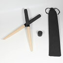 太鼓 マイバチ ドラムスティック ロール ダブルストローク 初心者【収納袋】【替グリップ】黒(2)