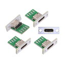 chenyang USB C DIYコネクター USB C 24ピン メスソケットポート修理 交換用はんだアダプター パネルマウントネジ穴付き 5個パック(2)