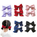 ヘアクリップ ヘアピン 5色 10個セット 髪飾り リボン 蝶結び 子供 クリップ ヘアアクセサリー おしゃれ 可愛い 卒園式 結婚式 発表会 浴衣 洋服 誕生日 結婚式 成人式 パーティー 花火大会