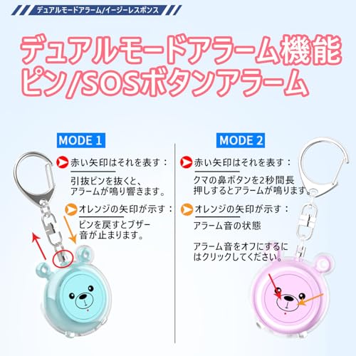 Yasoku 防犯ブザー 130dB 大音量【2025最新型改良・増強版】防犯アラーム USB充電式 2灯のLEDライト 防水 防犯ベル 携帯便利 光る防犯ベル 小学生 子供 女性 男の子 女の子 お年寄り シンプル 防犯
