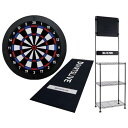 【セット商品】DARTSLIVE Home & BLITZER ダーツスタンド BSD21-BK & DARTSLIVE 防炎ラベル付スローマット