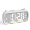 CR1025 目覚まし時計 Bluetoothスピーカー FMラジオ付きクロック デジタル時刻表示 輝度調整 FM76〜108MHz受信 ナイトライト付き&スヌーズ機能&12/24時間変更 スマホ充電可 寝室/オフィス適用 Telec(2)