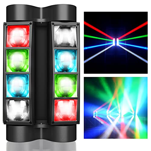 BETOPPER ムービングライト 8x3W RGBW LED 舞台照明 ディスコライト ステージライト ステージ照明 DMX512 7/13CH DJ disco light for party 回転可能 高輝度 音声連動 舞台/演出/結婚式/パーティー/カラオケ/ク