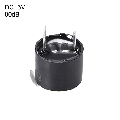 uxcell アクティブ電子ブザー DC 3V 80dBスピーカー 2ターミナル アラームブザー 連続音 5個