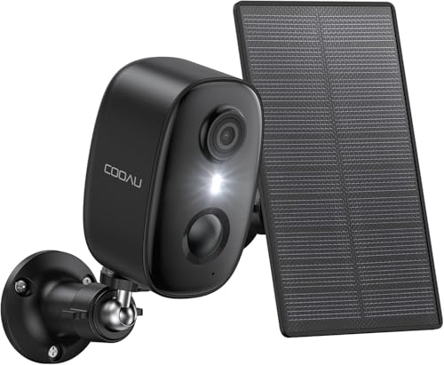 【2025強化版・500万超高画素・完全無線設計】 COOAU 防犯カメラ 屋外 ソーラー 500万高画素 AI人体検知 Alexa対応 130°広角撮影 ソーラーパネル付き 監視カメラ 屋外 ソーラー 夜間カラー撮影 ネ