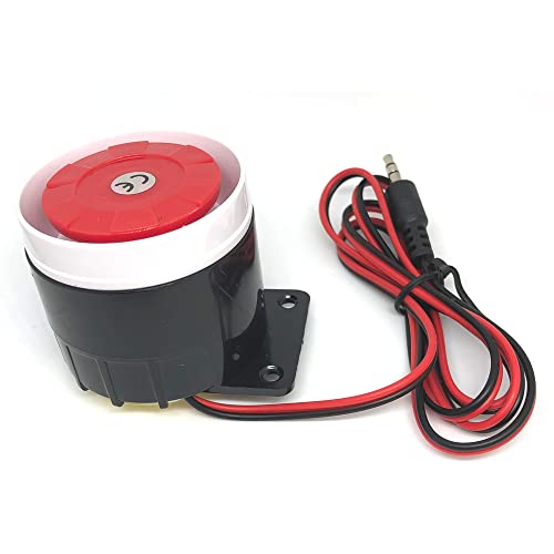 サイレン 防犯 ブザー 大音量 警報機 5V - 12V 3.5mm 3極 DCプラグ