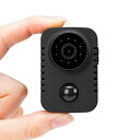 サンワダイレクト 小小カメラ 赤外線 夜間撮影 フルHD 動体検知 広角120° USB充電式 microSD 128GB対応 屋内用 ブラック 1個 400-CAM099