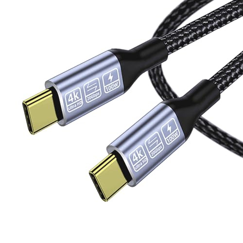 Type-cケーブル USB-C & USB-Cケーブル USB3.2 Gen2(20Gbps) PD対応 100W/5A急速充電 4K/60Hz映像出力 超高耐久ナイロン タイプc ケーブル Mac Book Pro/Air、iPad Pro/Air、iPad mini 6、Xperia、AQUOS、Galaxy、Pixel、Nintendo S