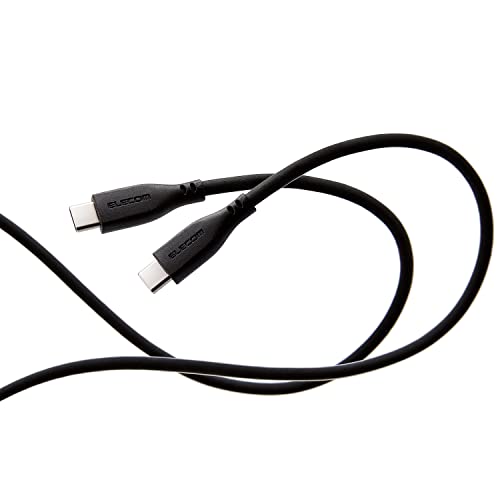 エレコム USB-C & USB-C ケーブル 60W USB PD対応 1.5m シリコン素材採用 なめらか 断線しにくい 絡みにくい 【 MacBook Air Pro/iPad Pro/Galaxy/Android スマホ タブレット 等対応 】 ブラック 【iPhone 16 シリー エレコム USB-C & USB-C ケーブル 60W USB PD対応 1.5m シリコン素材採用 なめらか 断線しにくい 絡みにくい 【 MacBook Air Pro/iPad Pro/Galaxy/Android スマホ タブレット 等対応 】 ブラック 【iPhone 16 シリー