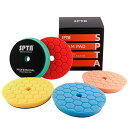 スポンジパット, SPTA 5点125mm HEX LOGIC ポリッシャースポンジバフセット ポリッシャー研磨 125mm バッキングプレート用コンパウンドバ...
