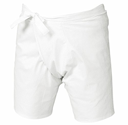 浅草きもの市 白 半股引 (祭り お祭り 衣装 衣裳 だんじり よさこい パンツ バッチ）(L)