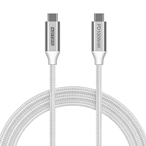アドテック eMarker搭載 2m Type-C PD充電対応 100W(20V/5A)対応 USB3.2 Gen2(10Gbps) 4K映像データ ホワイト APC-V2010CC-4KU3G2-W アドテック eMarker搭載 2m Type-C PD充電対応 100W(20V/5A)対応 USB3.2 Gen2(10Gbps) 4K映像データ ホワイト APC-V2010CC-4KU3G2-W