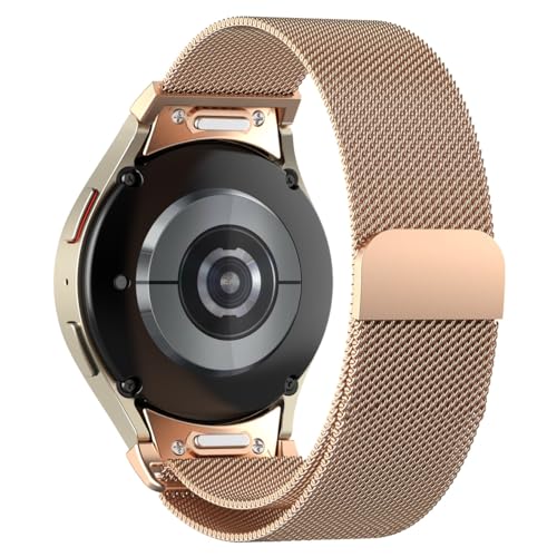 [SOLOLUP] ワンタッチ バンド コンパチブル Galaxy Watch 7/6/5/4 バンド 40mm/44mm、Galaxyウォッチ6 Classic 43/47mm ベルト、Galaxy Watch4 Classic 42/46mm、One-Click クイックリリースボタン ステンレス留め金製 長(2)