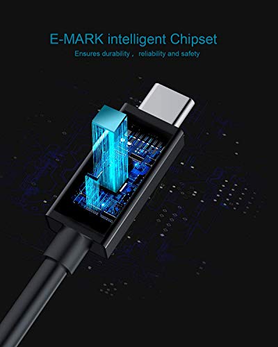 Type C ケーブル USB 3.1 (3.0 / 2.0)対応PD 1M 最大100W/5A 急速充電 4K 60HZビデオ伝送 高耐久 10Gbps Macbook Pro/Air、Galaxy S9 S9 Plus、Huawei P20 P20 Pro、Xperia XZ、 等対応（ブラック）