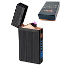 ANCL プラズマライター ライト付 電子ライター ライター usb 充電式 トーチ 電子 (ブラック)