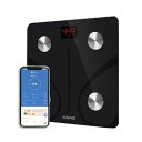 体重計 RENPHO レンフォ 体組成計 第二世代 Bluetooth接続 13項目測定可能 高精度 体脂肪計 強化ガラストップ 自動電源ON/OFF 日本語アプリ Renpho Health 健康管理 スマホ連動 登録人数無制限 体組成