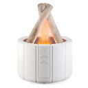 PLEAVIT 加湿器 アロマディフューザー たき火 かがり火 焚火 LEDライト 静音 卓上 USB対応 水蒸気 室内 加湿 ホワイト
