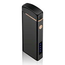 GORMLHO プラズマ ライターusb ライター 小型 充電式 防風 軽量 薄型 プレゼント … ポリカーボネート ブラック