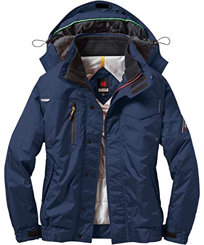 作業服 ユニフォーム 防寒ブルゾン（大型フード付）バートル（BURTLE） 7210 (M, 3 ネイビー)