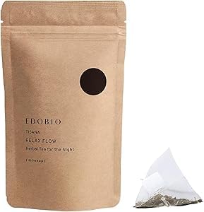 リラックスフロー ハーブティー ティーバッグ ノンカフェイン カモミール ブレンドハーブティー リラックス 睡眠 GABA テアニン エルダーフラワー レモンバーベナ ローズヒップ レモングラ