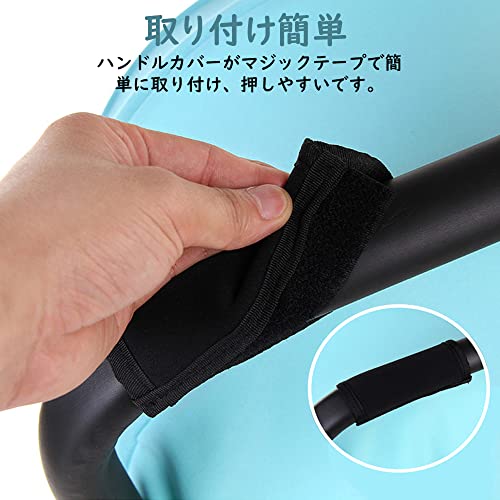 サムコス ベビーカーハンドルカバー 4個セット ベビーカー 保護 ハンドル ブラック 滑り止め 洗える 清潔 ベルトカバー 汚れ防止 ハンドルカバ 手提