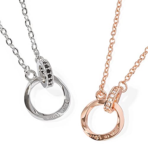 [felicitations] ペアネックレス カップル プレゼント ステンレス ジュエリー ネックレス メンズ レディース 2個セット BR-J066 (MSB&LPW)(4)