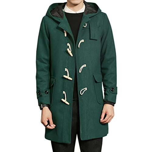 [FOMANSH] メンズ ラシャコート ロング ジャケット 帽子 ダッフルコート 防寒防風 ...