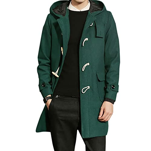 [FOMANSH] メンズ ラシャコート ロング ジャケット 帽子 ダッフルコート 防寒防風 ...
