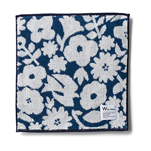 ワールドパーティー(Wpc.)グッズ 花と鳥ネイビー 25×25 Wpc. ハンカチ スタンダード H01-108花と鳥NV
