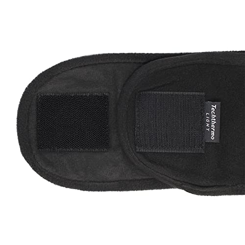 おたふく手袋(OTAFUKU GLOVE) 関西ファッション連合 ネックウォーマー フリース マジック止めタイプ 静電気軽減 ブラック B-88