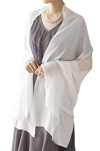 [アウニイ] 大判 パーティー ストール ショール マフラー 結婚式 お呼ばれ レディース UV ロング スカーフ 3タイプ 華奢 二次会 1.5次会 フォーマル 羽織物 女子会 シフォン 柔かな すとーる