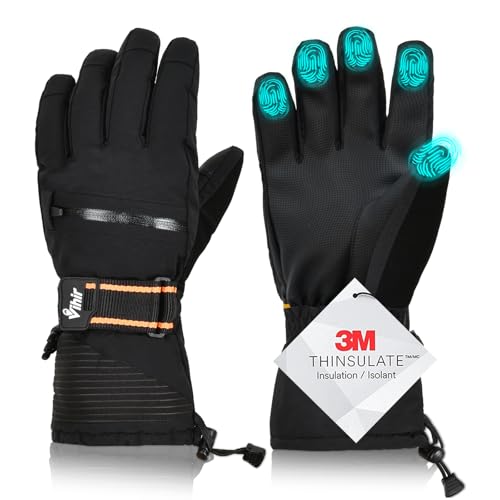 Vihir スキーグローブ 冬用 スポーツグローブ アウトドア防風防寒手袋 3Mシンサレート 保温 厚手 撥水加工 登山 除雪作業 バイク通勤 男女兼用 Vihir スキーグローブ 冬用 スポーツグローブ アウトドア防風防寒手袋 3Mシンサレート 保温 厚手 撥水加工 登山 除雪作業 バイク通勤 男女兼用