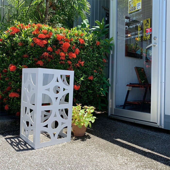 花ブロックBOX Lサイズ アルミ製 看板 ゴミ箱 傘立て 植木鉢カバー hanabox-L0001 [2]