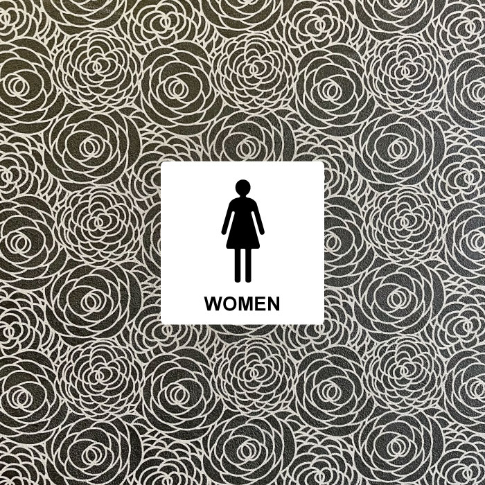 トイレマーク ステッカー toilet サイン トイレ マーク シンプル シート ドア JIS規格（トイレ女子）st-0011(3)