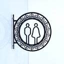 ピクトサイン ツケレルン トイレサイン レストルーム ドアサイン 簡単 取り付け 工事いらず 軽量 アクリル 送料無料 看板 御手洗 施設 店舗 オフィス 男女...