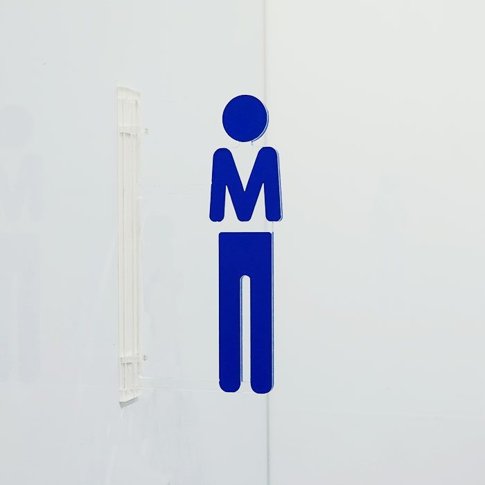 ピクトサイン ツケレルン トイレサイン レストルーム ドアサイン 簡単 取り付け 工事いらず 軽量 アクリル 送料無料 看板 御手洗 施設 店舗 オフィス 男子トイレ toilet マーク 突出し看板 シンプル 新装開店 開店祝い 1way-0057