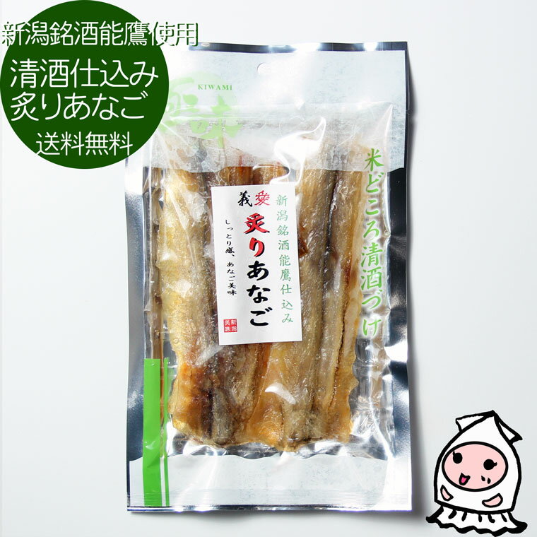 珍味 おつまみ 乾き物【 ゆうパケ送料無料 】新潟銘酒能鷹使用 清酒仕込み炙りあなご 648円 オリジナルソフト珍味 穴子 アナゴ 珍味おつまみ 酒の肴 お茶うけ お土産