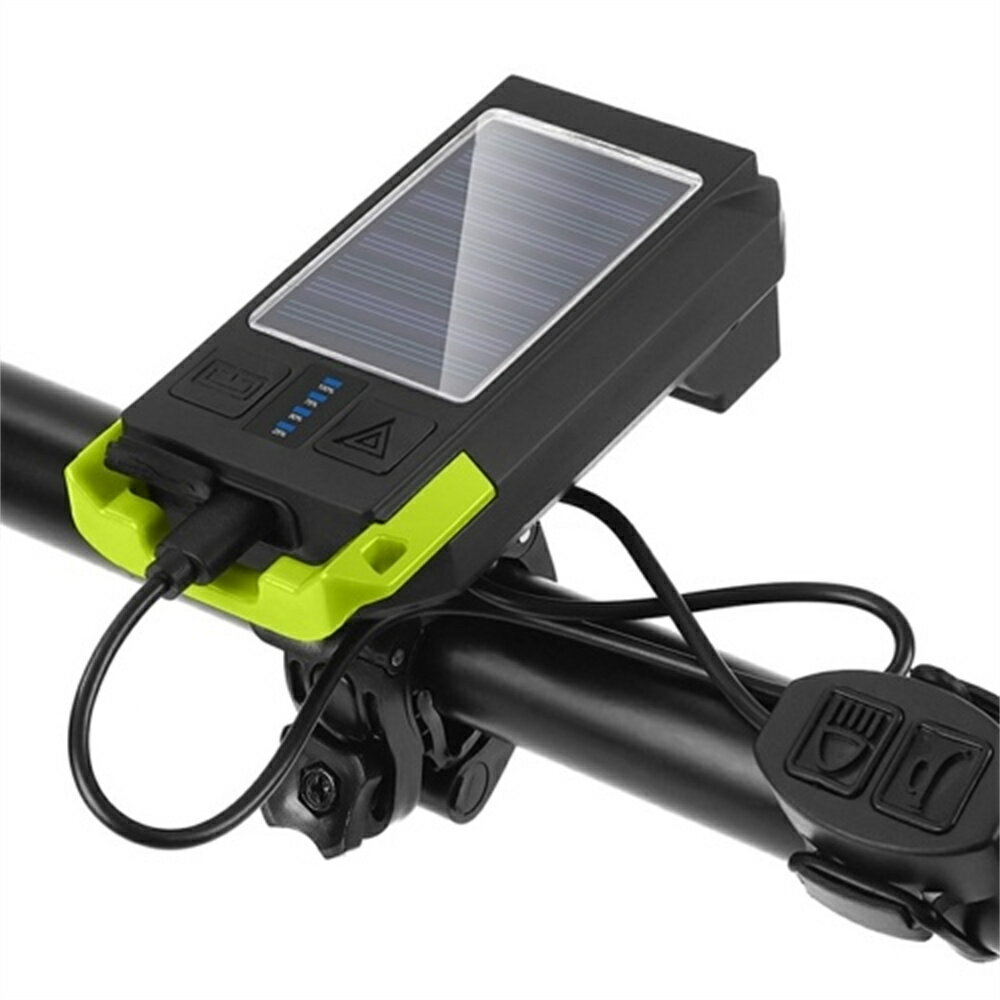ソーラー 自転車ライト LED USB充電 明るい ソーラー 充電 最強 防水 ヘッドライト 自動点灯 強光懐中..
