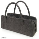 【送料無料】【日本製】利休バッグ- 和装バックお茶席バッグ・ボストンバッグ/横長タイプ-変わり織/き枯茶色・茶色・-フォーマルな装いに・訪問着・色無地・おしゃれ...