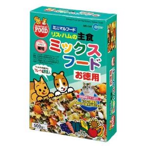 マルカン リス・ハムの主食ミックスフードお徳用 500g MR-544【ペット用品】【代引不可】