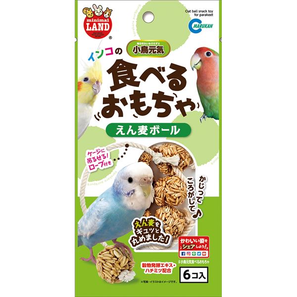 ■商品内容【ご注意事項】この商品は下記内容×5セットでお届けします。・えん麦をギュッと丸めてボール状にしました。 ・ころがしたり、ケージに吊るしたり 楽しく遊べるおいしいおやつです。■商品スペック■原材料えん麦、ゼラチン、蜂蜜、穀物発酵エキ...