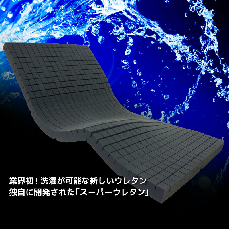 マットレス アラエルーノ 洗える 高反発 ダブル 高反発マットレス 日本製 寝返りしやすい 敷布団 厚み8cm プロファイル ウレタン 専用ネット付き 送料無料 3