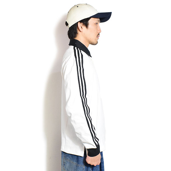 アディダス オリジナルス adidas Originals 3-STRIPES RUGBY LONGSLEEVE POLO -WHITE- ci076w メンズ ポロシャツ ラガーシャツ ラグビーシャツ 送料無料 ストリート スポーツ 2
