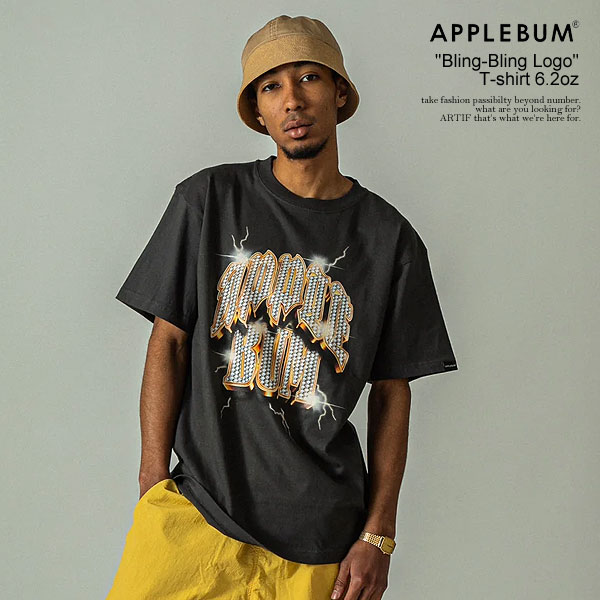 Abvo APPLEBUM hBLING-BLING LOGOh T-shirt -SUMI- 2411127b Y TVc  N[lbNTVc wr[IX  Xg[g