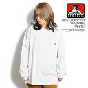 xfCrX BEN DAVIS NEW L/S POCKET TEE (WIDE) -WHITE- c-23780032w Y TVc  T |PbgTVc Xg[g