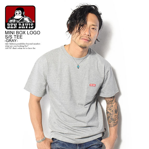 30％OFF SALE セール ベンデイビス BEN DAVIS MINI BOX LOGO S/S TEE -GRAY- レディース メンズ 春 夏 Tシャツ 半袖 半袖Tシャツ ポケット ロゴ おしゃれ 大きいサイズ トップス 春夏 春服 春物 夏服 夏物 ストリート bendavis ベンデービス tシャツのサムネイル