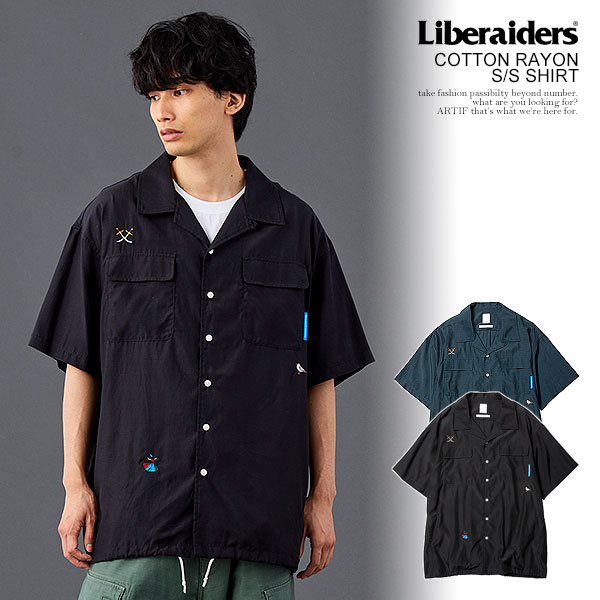 Rakuten - リベレイダース Liberaiders COTTON RAYON S/S SHIRT 732052601 メンズ シャツ 半袖シャツ レーヨンシャツ 送料無料 ストリート