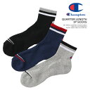 チャンピオン CHAMPION QUARTER LENGTH 3P SOCKS cmscy204 メンズ 靴下 ソックス クォーターレングスソックス 3足組 ストリート